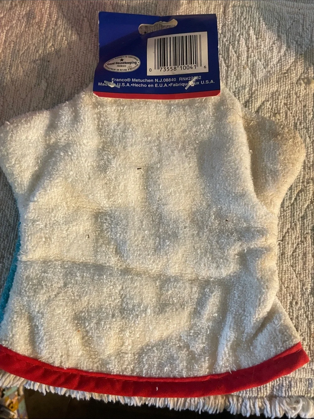 Disney Mickey Mouse Blue Washmitt with Red, Yellow and Black Accents